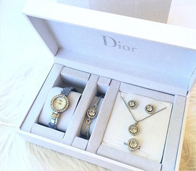 ЖЕНСКИЙ НАБОР УКРАШЕНИЙ «DIOR SILVER»